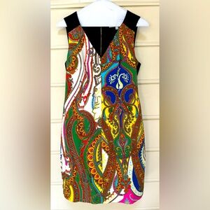 Trina Turk paisley sleeveless v-neck dress